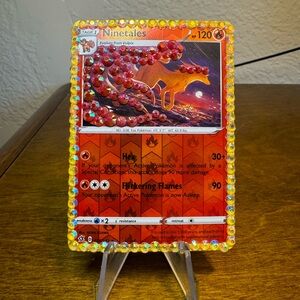 Embellished Pokémon Card- Ninetales 025/192